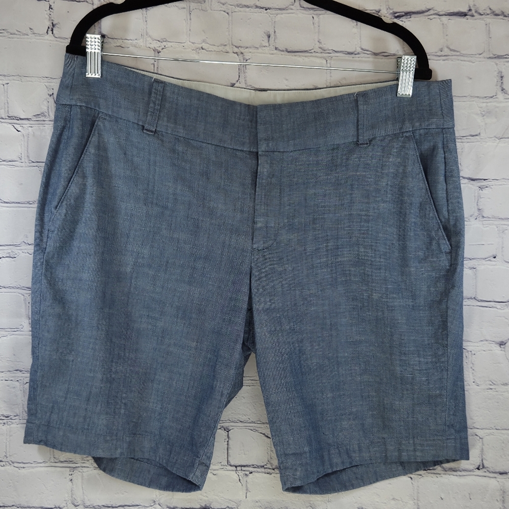 J. Crew Blue Flat Front Shorts Summer Essential